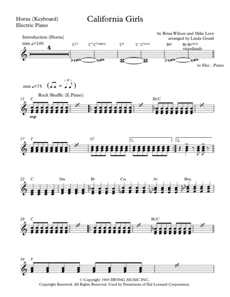 California Girls (arr. Linda Gould)