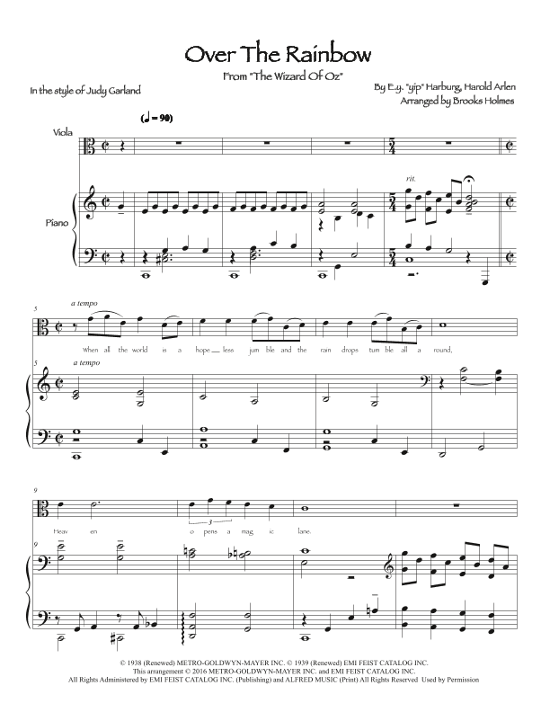 Over The Rainbow (arr. Brooks Holmes)