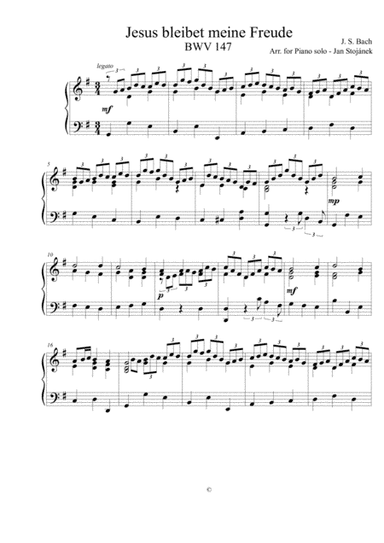 Jesus bleibet meine Freude (arr. Jan Stojánek)
