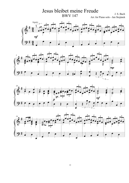 Jesus bleibet meine Freude (arr. Jan Stojánek)