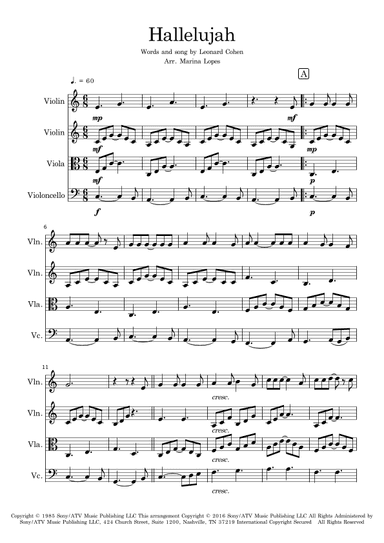 Hallelujah (arr. Marina Lopes)
