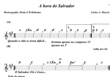 A hora do Salvador (arr. Sônia S M Beltrame)