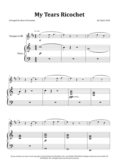 My Tears Ricochet (arr. Glauco Fernandes)