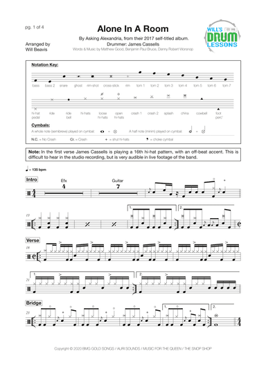 Alone In A Room (arr. Will Beavis)