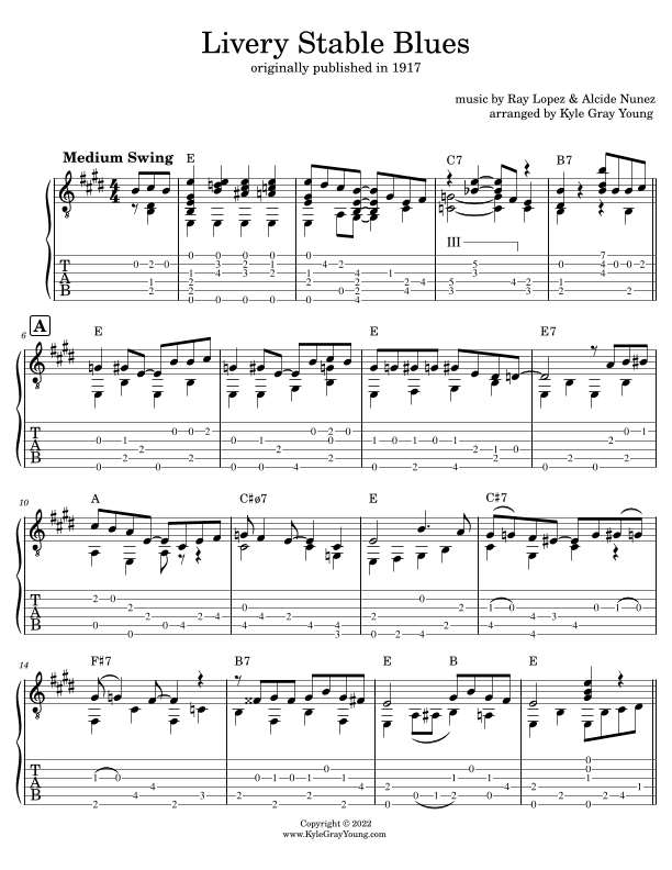 Livery Stable Blues (arr. Kyle Gray Young)