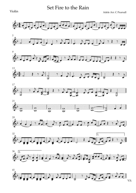 Set Fire To The Rain (arr. Caroline Pearsall)