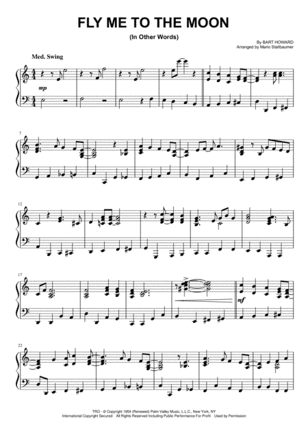 Fly Me To The Moon (in Other Words) (arr. Mario Stallbaumer)