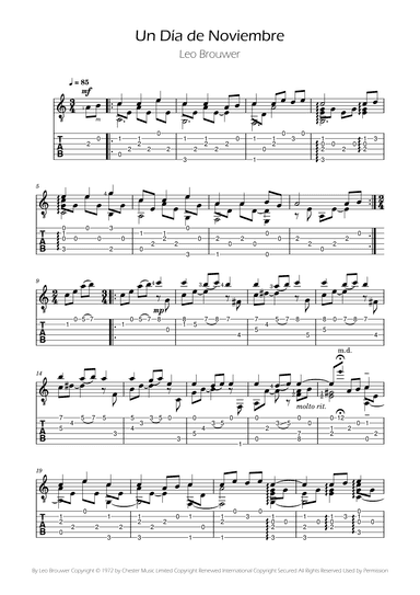 Un Dia De Noviembre (arr. Ygor Nunes)