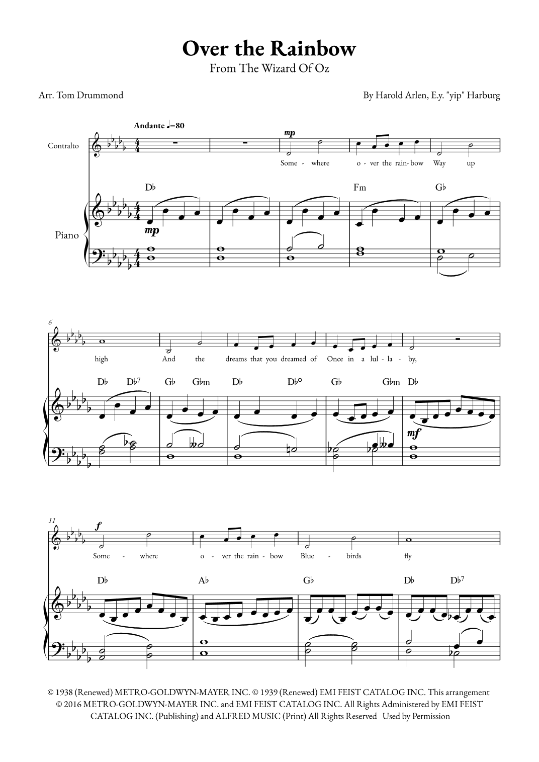 Over The Rainbow (arr. Tom Drummond)