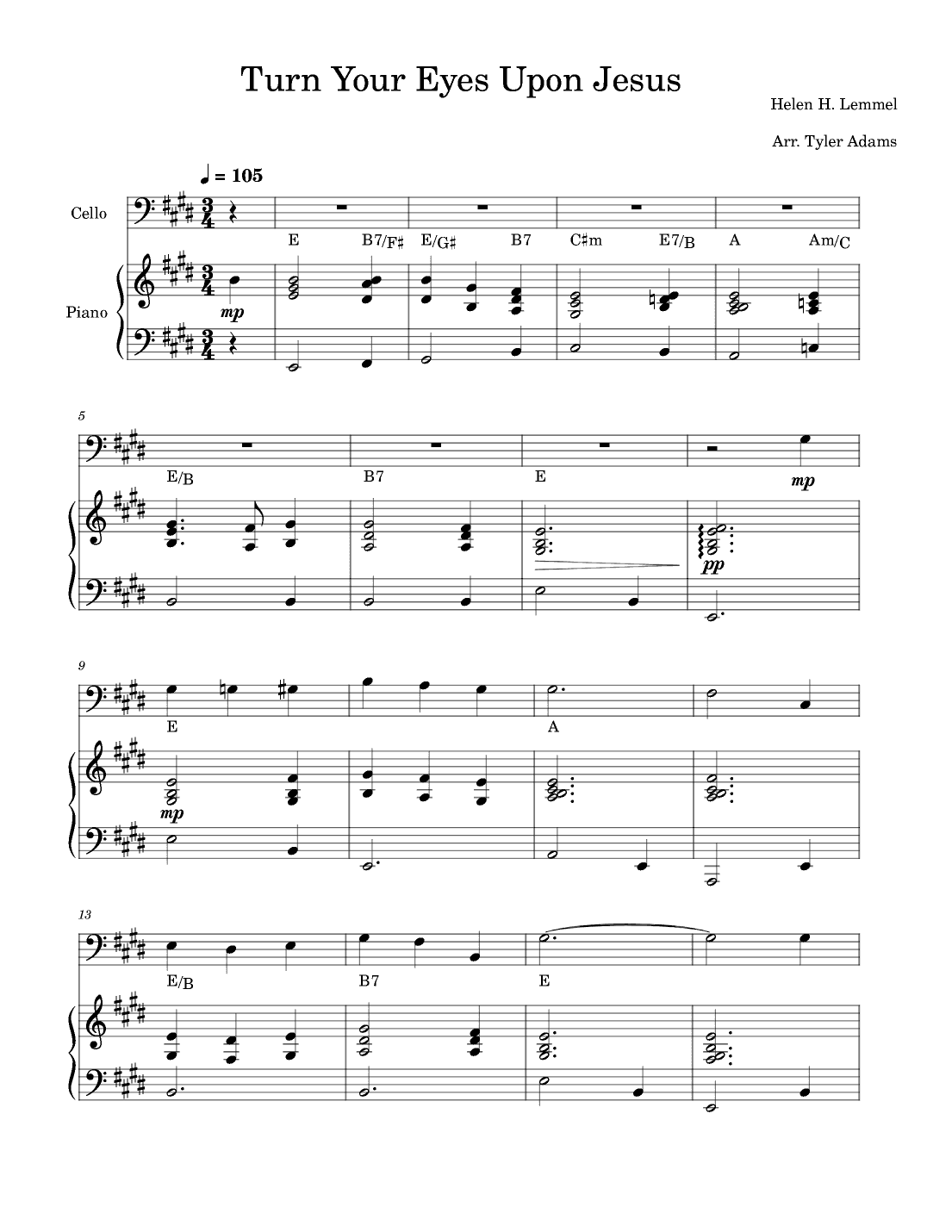 Turn Your Eyes Upon Jesus (arr. Tyler Adams)