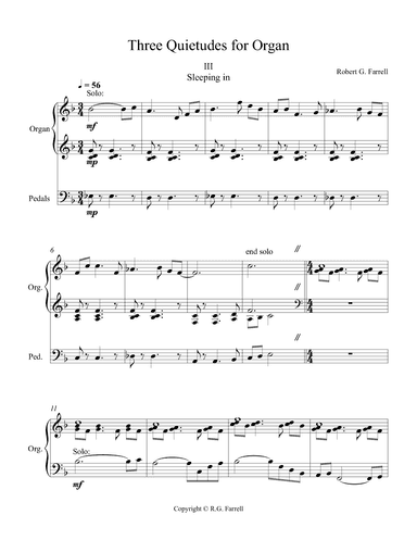 Three Quietudes for Organ #3