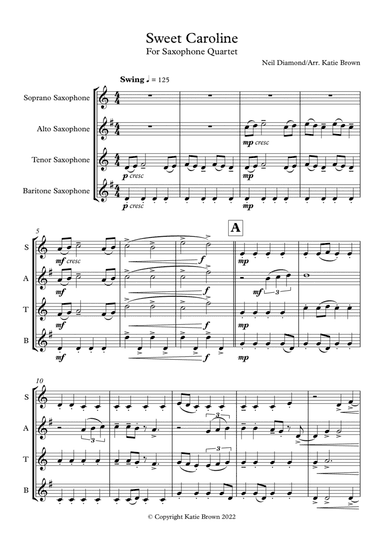 Sweet Caroline (arr. Katie Brown)