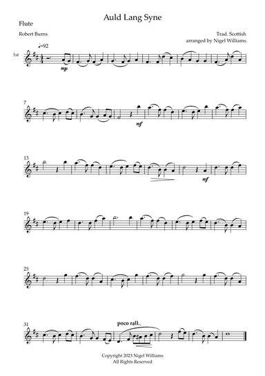 Auld Lang Syne (arr. Nigel Williams)
