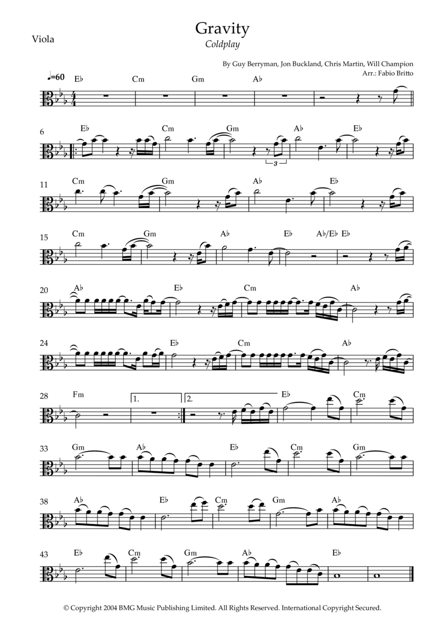 Gravity (arr. Fabio Britto)