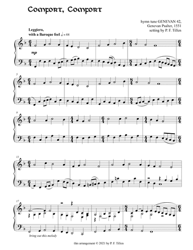 Comfort, Comfort (arr. settig by P. F. Tillen)