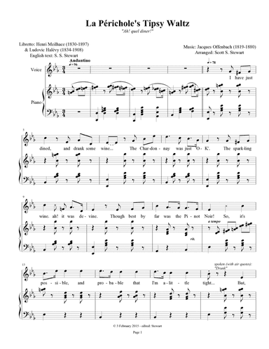La Périchole's Tipsy Waltz (A quel diner) (arr. Scott S. Stewart)