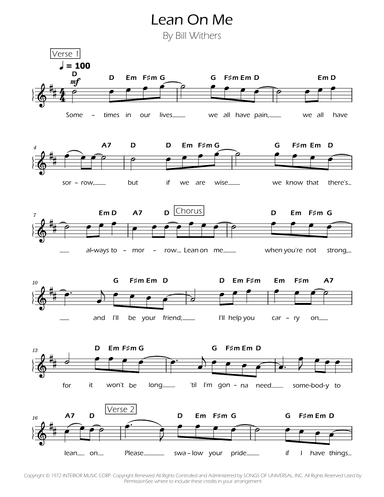 Lean On Me (arr. Ygor Nunes)