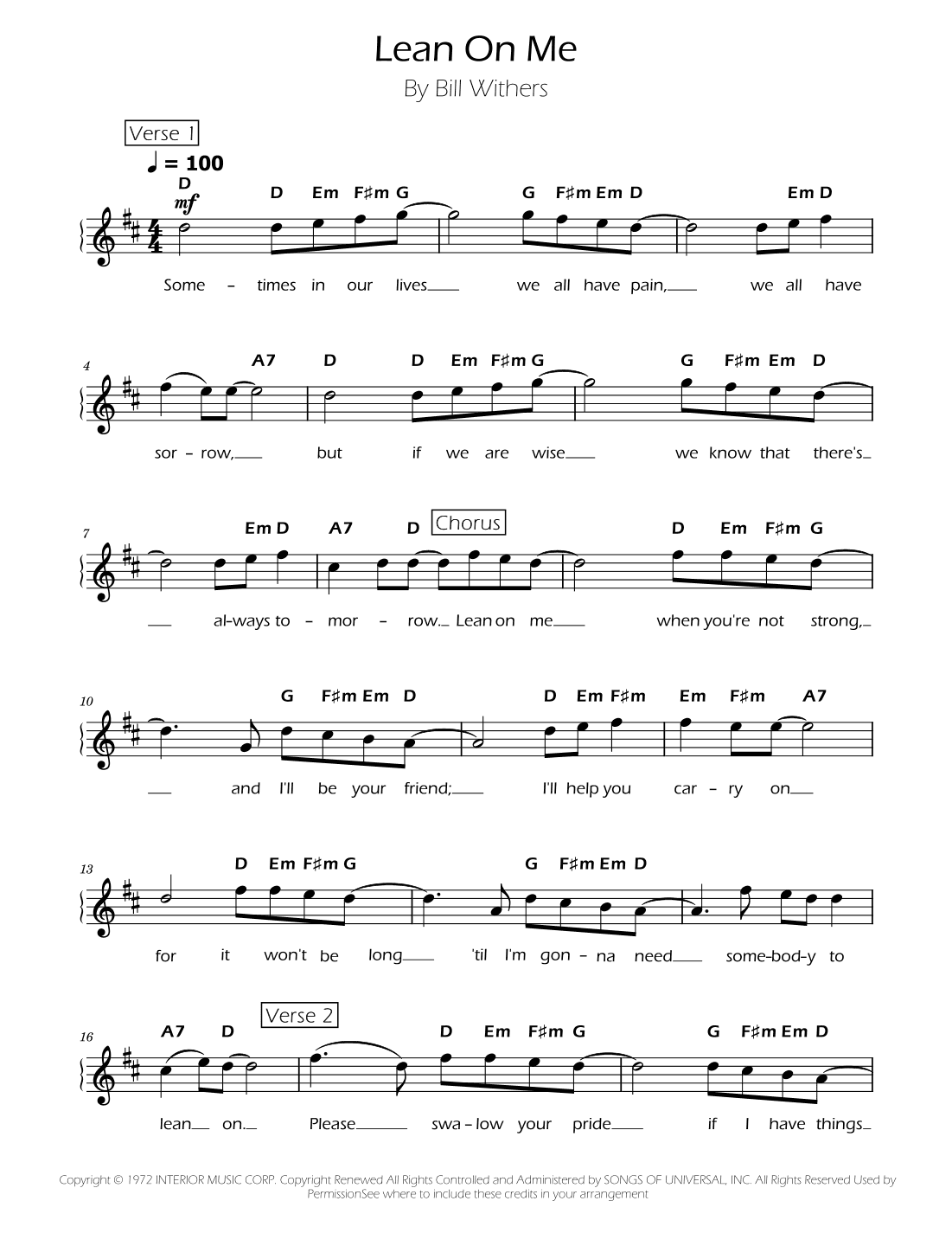 Lean On Me (arr. Ygor Nunes)