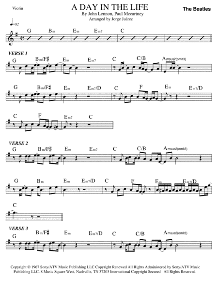 A Day In The Life (arr. Jorge Juárez)