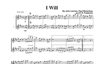 I Will (arr. P. R. Frederick)