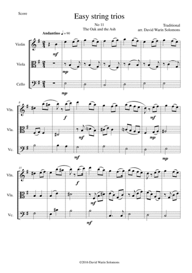 The Oak and the Ash (A North country maid) for string trio (arr. David Warin Solomons)
