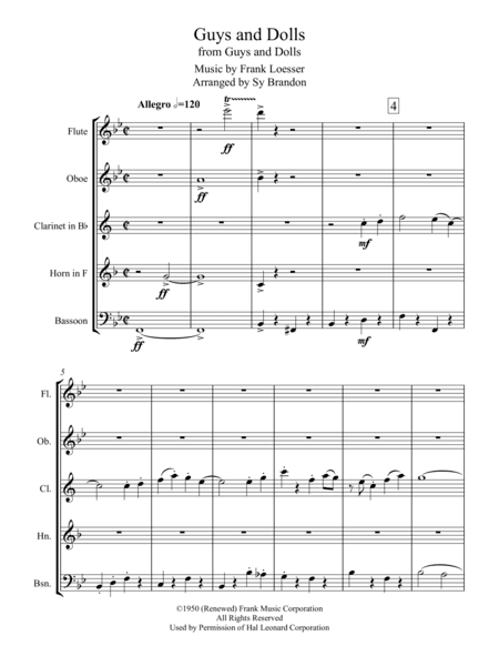 Guys And Dolls (arr. Sy Brandon)