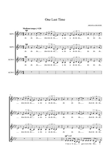 One Last Time (arr. Ben Parry)