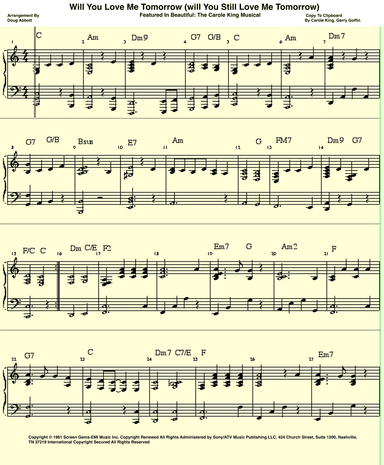 Will You Love Me Tomorrow (will You Still Love Me Tomorrow) (arr. Doug Abbott)