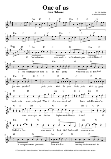 One Of Us (arr. Lkmusic)