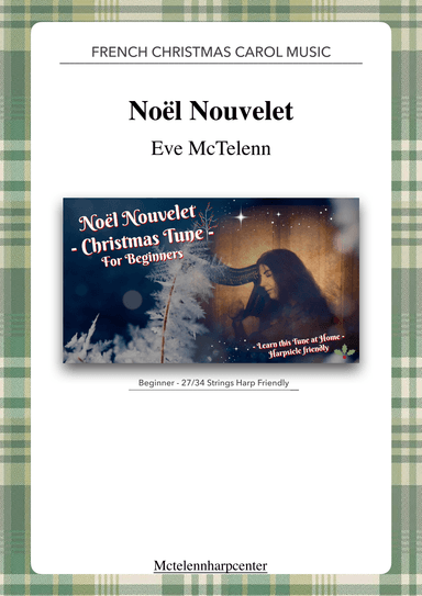 Noël Nouvelet - French Christmas Carol - beginner & 27/34 String Harp | McTelenn Harp Center (arr. Eve McTelenn)