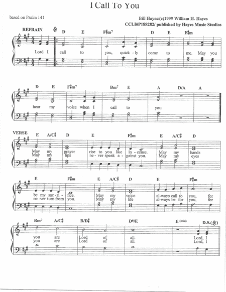 I CALL TO YOU