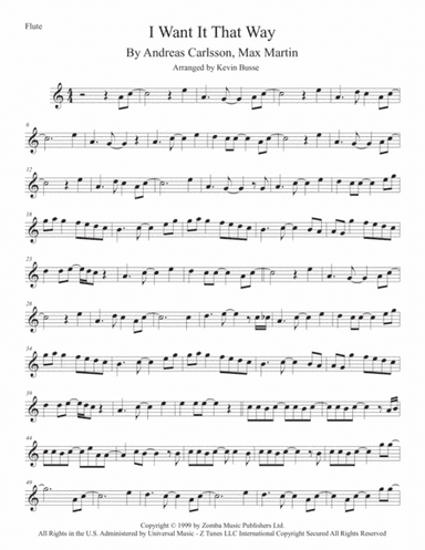 I Want It That Way (arr. Kevin Busse)