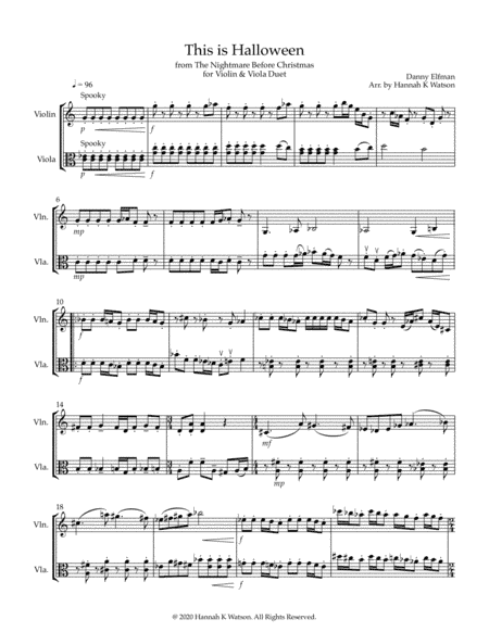 This Is Halloween (arr. Hannah K Watson)