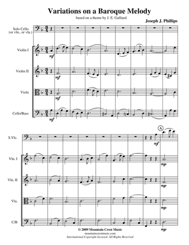 Variations on a Baroque Melody-score