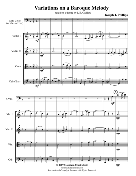 Variations on a Baroque Melody-score