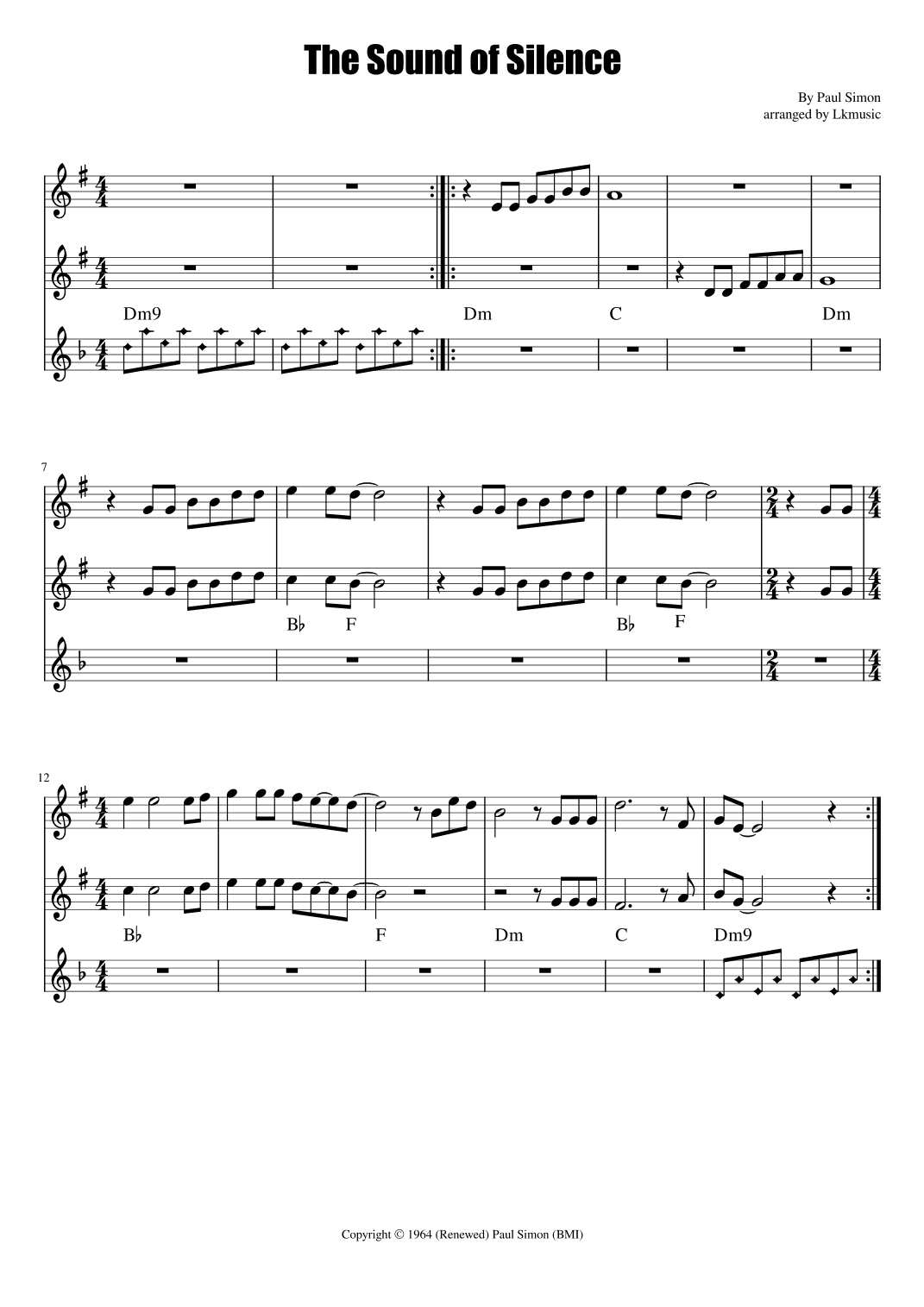 The Sound Of Silence (arr. Lkmusic)