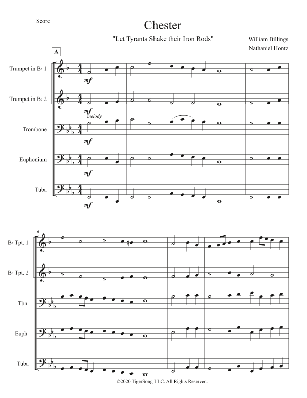 Chester (arr. Nathaniel Hontz)