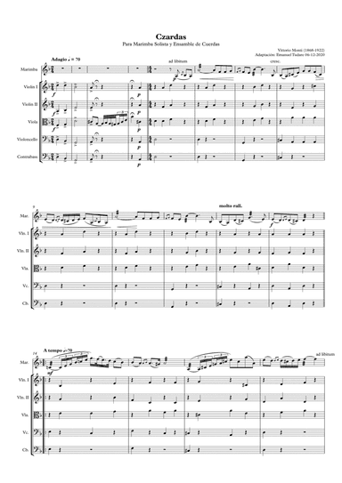 Czardas String Ensemble (arr. Emanuel Tudare)