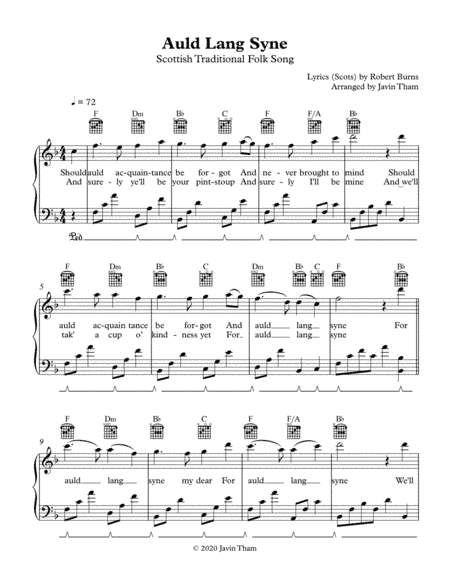 Auld Lang Syne (arr. Javin Tham)