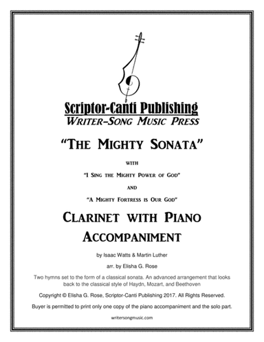 (I Sing The Mighty Power Of God & A Mighty Fortress Is Our God) The Mighty Sonata - Clarinet (arr. Elisha G. Rose)
