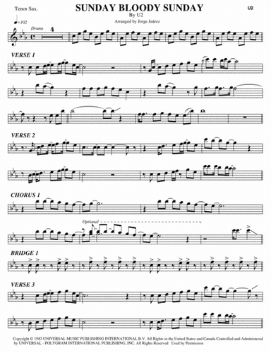 Sunday Bloody Sunday (arr. Jorge Juárez)