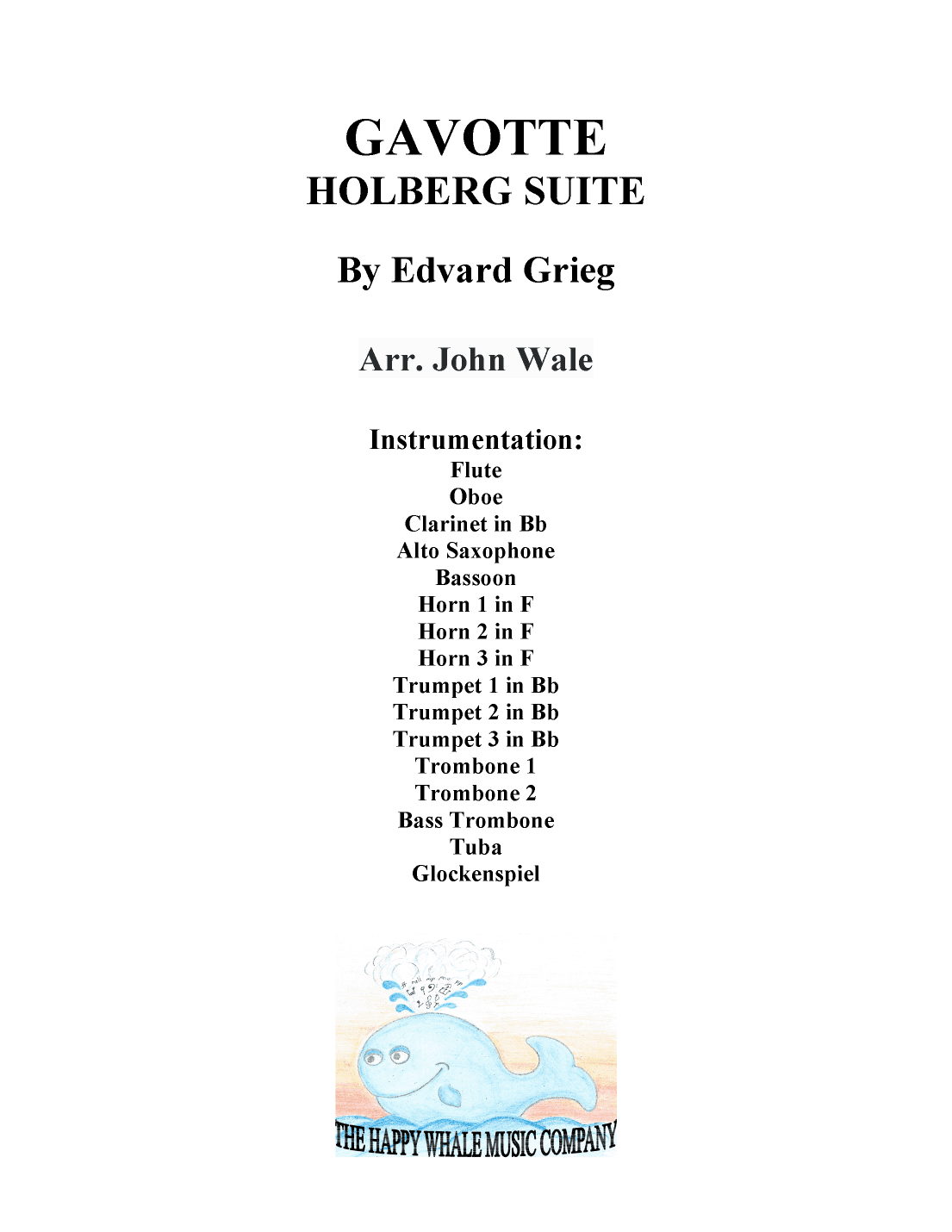 Gavotte: Holberg Suite (arr. John Wale)