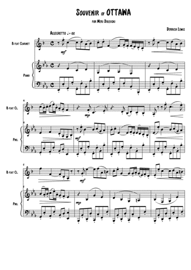 Souvenir of Ottawa for Clarinet