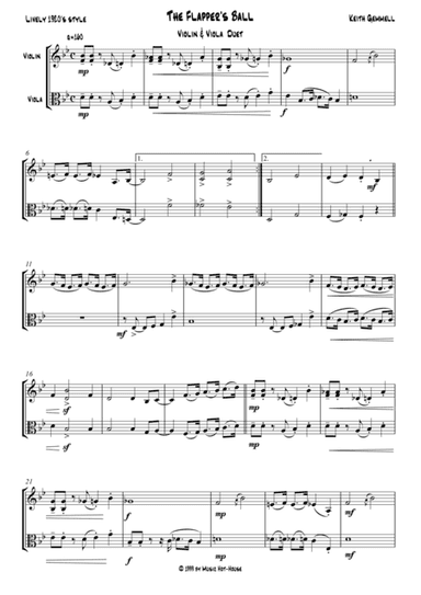 The Flapper's Ball: Violin & Viola Duet