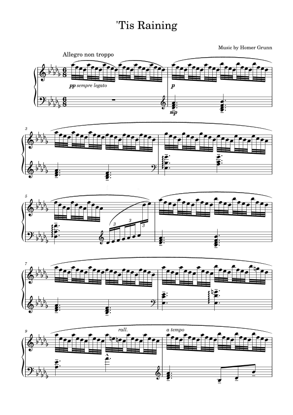 'Tis Raining (arr. Nicolas Prodan)