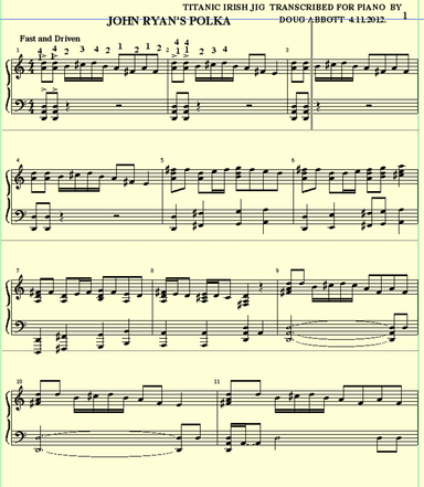 John Ryan's Polka Irish Jig From Titantic (arr. Doug Abbott)