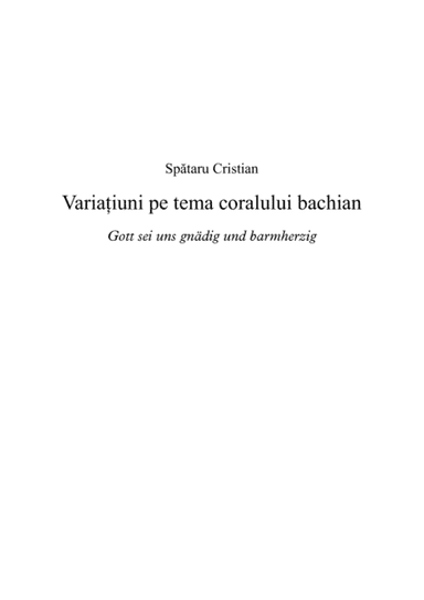 Variations on a Bach Theme - for piano