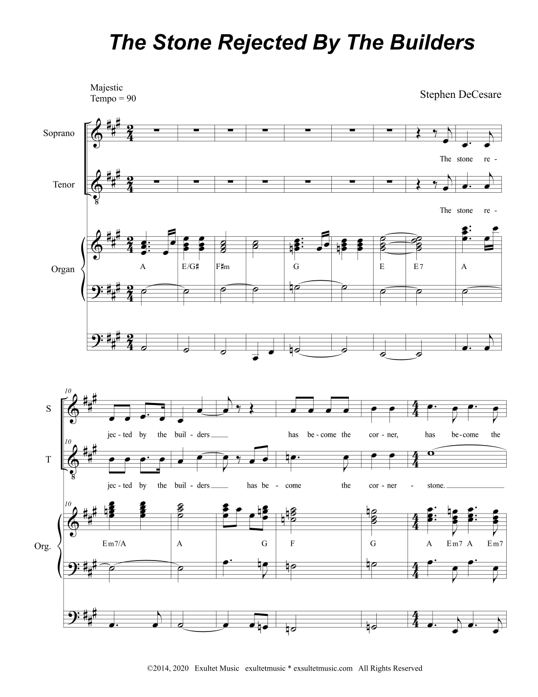 The Stone Rejected By The Builders (2-part choir - (Soprano and Tenor)