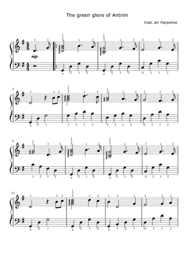 The Green Glens of Antrim (in G) (arr. Harpoline)