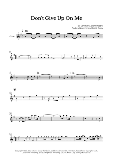 Don't Give Up On Me (arr. Marcos Soares)